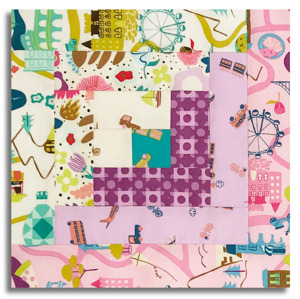 Riley Blake Pre-Cut 12-Block Log Cabin Quilt Kit - The Genesis Of A Journey