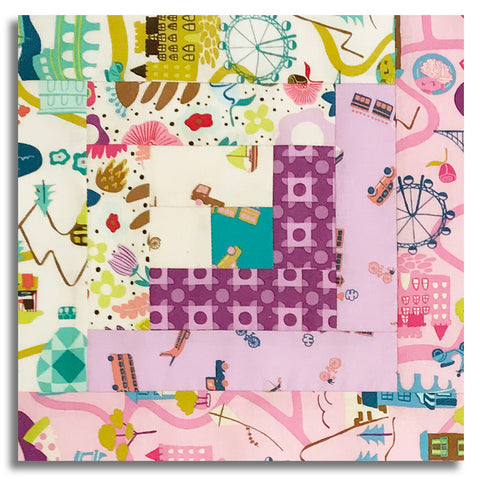 Riley Blake Pre-Cut 12-Block Log Cabin Quilt Kit - The Genesis Of A Journey