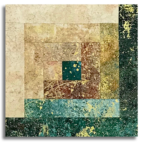 Northcott Pre-Cut 12 Block Log Cabin Quilt Kit - Stonehenge Valencia