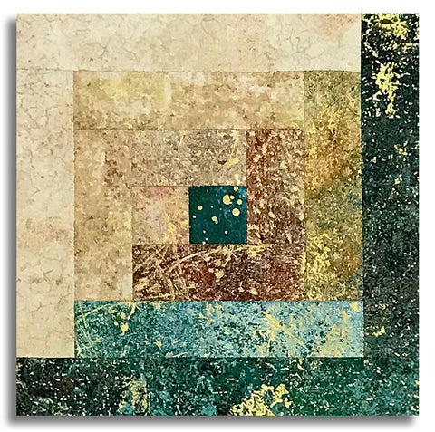 Northcott Pre-Cut 12 Block Log Cabin Quilt Kit - Stonehenge Valencia