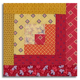 Riley Blake Pre-Cut 12-Block Log Cabin Quilt Kit - Vera's Garden - Red
