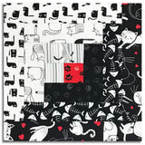 Matt's Timeless Treasures Pre-Cut 12 Block Log Cabin Quilt Kit - Smitten Kitten