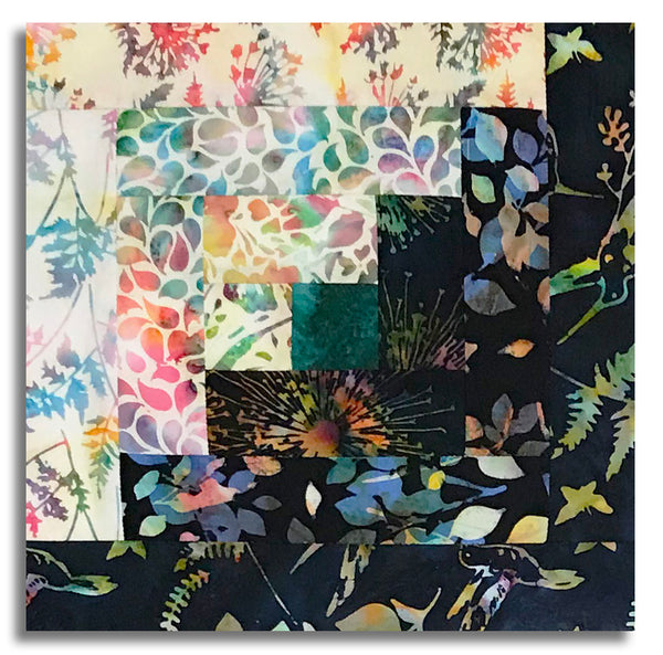 Hoffman Bali Batiks Pre-Cut 12 Block Log Cabin Quilt Kit - Ultraviolet