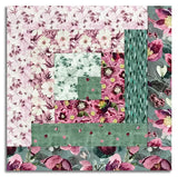Matt's Blank Quilting Pre-Cut 12 Block Log Cabin Quilt Kit - Lush & Lavish