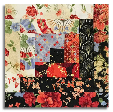 Matt's Timeless Treasures Pre-Cut Log Cabin Table Runner Kit - Imperial Bloom