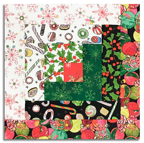Matt's Windham Pre-Cut Log Cabin Table Runner Kit - Jolly Collage