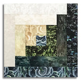 Clothworks Pre-Cut 12 Block Log Cabin Quilt Kit - Nature Study