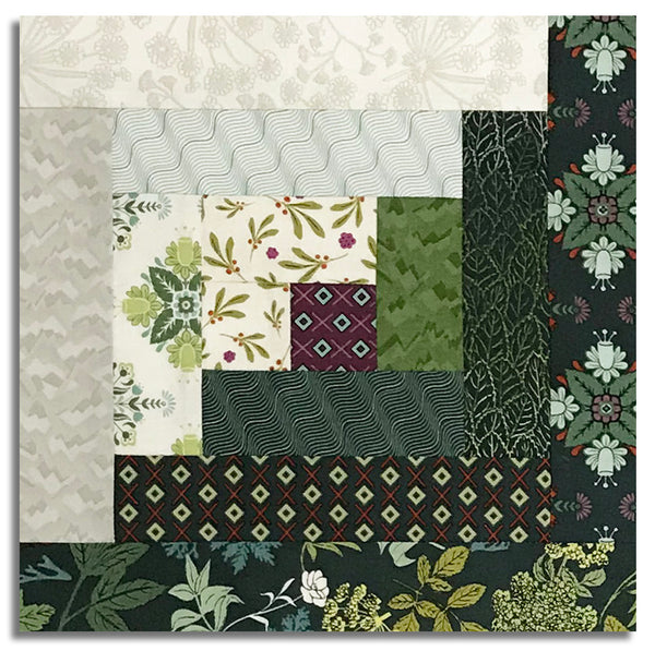 Matt's Andover Pre-Cut 12 Block Log Cabin Quilt Kit - Nordic Summer