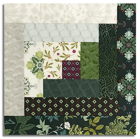 Matt's Andover Pre-Cut 12 Block Log Cabin Quilt Kit - Nordic Summer