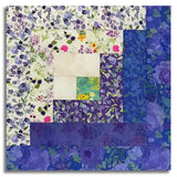 Clothworks Pre-Cut 12 Block Log Cabin Quilt Kit - Fleur De Rose