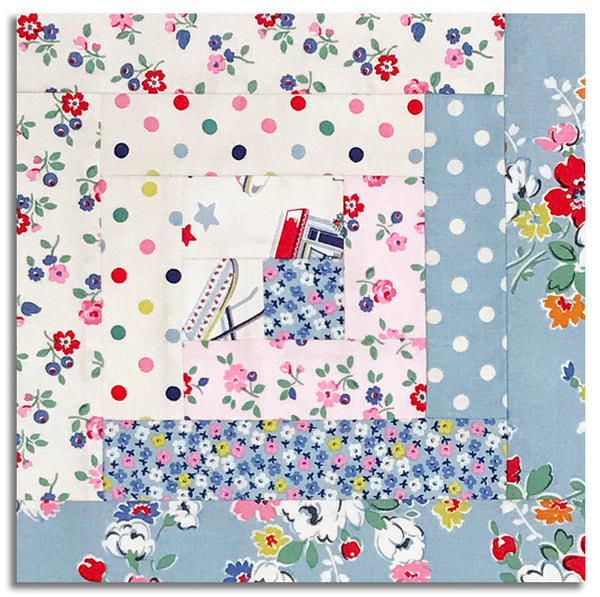 Matt's Riley Blake Pre-Cut 12-Block Log Cabin Quilt Kit - CK Signature Collection