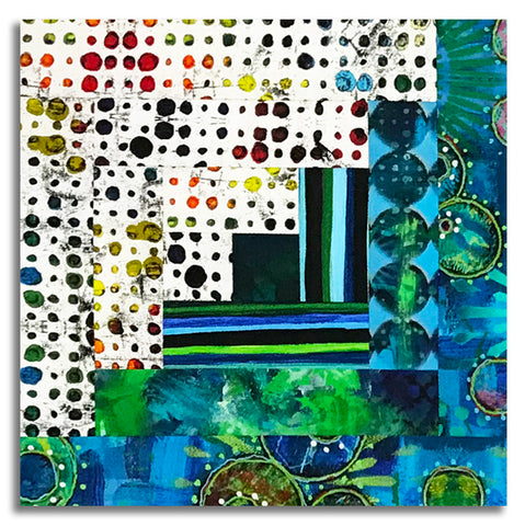 Matt's Free Spirit Pre-cut 12 Block Log Cabin Quilt Kit - Radiant Grove