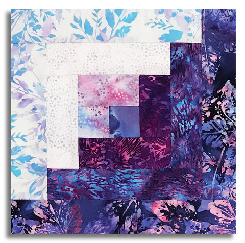 Hoffman Bali Batiks Pre-Cut 12 Block Log Cabin Quilt Kit - Cotton Candy Dreams