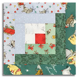Matt's Studio E Pre-cut 12 Block Log Cabin Quilt Kit - Christmas At Pooh Corner