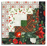 Matt's In The Beginning Pre-Cut 12 Block Log Cabin Quilt Kit - Winter Enchantment - Green