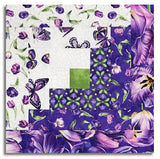 Northcott Pre-Cut 12 Block Log Cabin Quilt Kit -  Tulip Garden