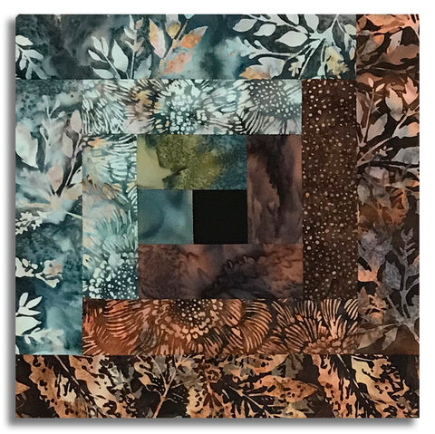 Hoffman Bali Batiks Pre-Cut 12 Block Log Cabin Quilt Kit - Shoreline Sails