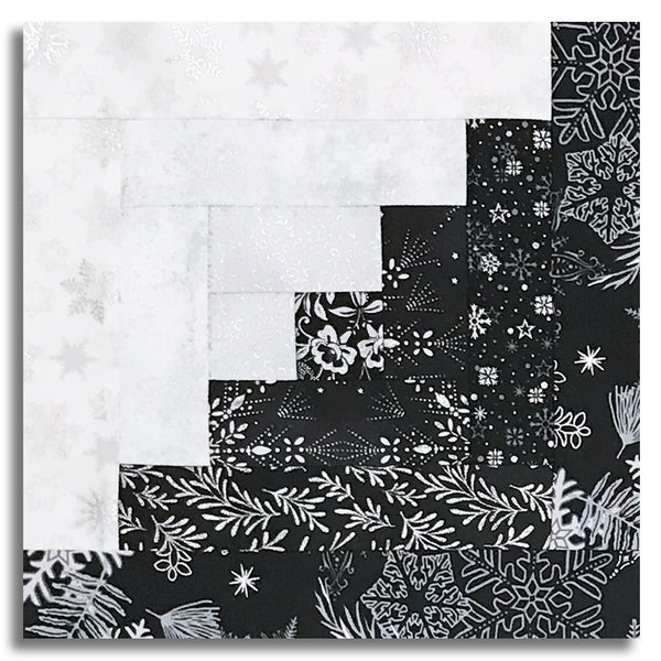 Hoffman Pre-Cut 12 Block Log Cabin Quilt Kit - Midnight Perch