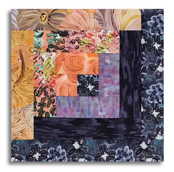 Free Spirit Pre-cut 12 Block Log Cabin Quilt Kit - After The Rain