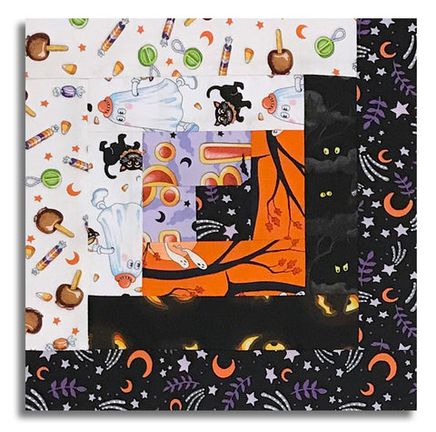 Free Spirit Pre-Cut Log Cabin Table Runner Kit - Moonlit Mischief