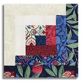 Northcott Pre-Cut 12 Block Log Cabin Quilt Kit - Pomegranate