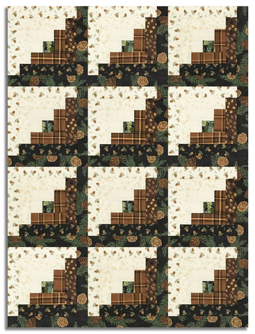 Matt's Moda Pre-cut 12 Block Log Cabin Quilt Kit - Northwoods Lodge
