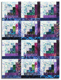 Hoffman Bali Batiks Pre-Cut 12 Block Log Cabin Quilt Kit - Northern Lights