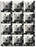 Riley Blake Pre-Cut 12-Block Log Cabin Quilt Kit - Ink & Ivory
