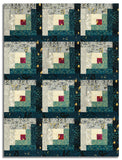 Moda Pre-cut 12 Block Log Cabin Quilt Kit - Fireglow