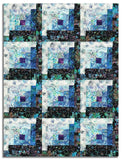 Hoffman Bali Batiks Pre-Cut 12 Block Log Cabin Quilt Kit - Electric Slide