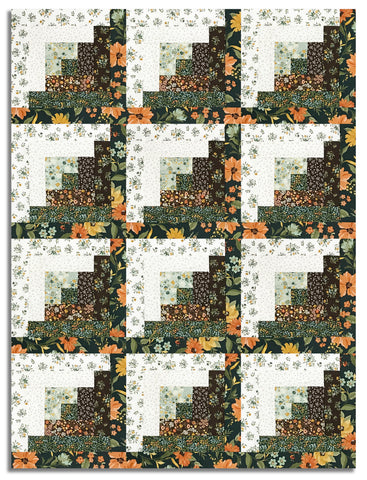 Matt's Riley Blake Pre-Cut 12-Block Log Cabin Quilt Kit - Worth Repeating