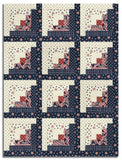 Moda Pre-cut 12 Block Log Cabin Quilt Kit - America 250 Years