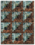 Hoffman Bali Batiks Pre-Cut 12 Block Log Cabin Quilt Kit - Shoreline Sails