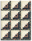 Moda Pre-cut 12 Block Log Cabin Quilt Kit - Sunlit Ruins