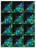 Matt's Northcott Pre-Cut 12 Block Log Cabin Quilt Kit - Bells Of Ireland