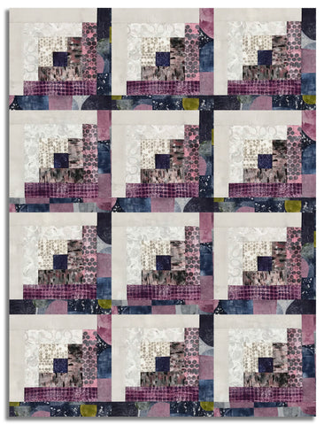 Matt's Free Spirit Pre-cut 12 Block Log Cabin Quilt Kit - Into Focus