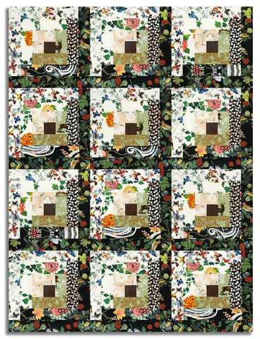 Matt's Free Spirit Pre-cut 12 Block Log Cabin Quilt Kit - Last Fall In Japan