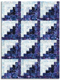 Matt's Hoffman Bali Batiks Pre-Cut 12 Block Log Cabin Quilt Kit - Celestial