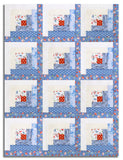 Clothworks Pre-Cut 12 Block Log Cabin Quilt Kit - Americana