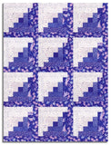 Moda Pre-cut 12 Block Log Cabin Quilt Kit - Delphinium