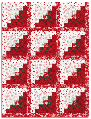Henry Glass & Co. Pre-Cut 12 Block Log Cabin Quilt Kit - Tailgate Traditions