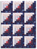 Andover Pre-Cut 12 Block Log Cabin Quilt Kit - Americana