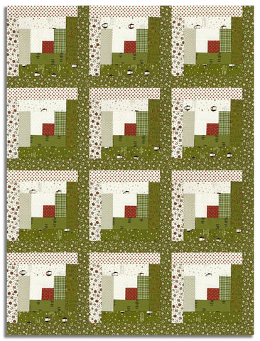 Matt's Moda Pre-cut 12 Block Log Cabin Quilt Kit - Chilly