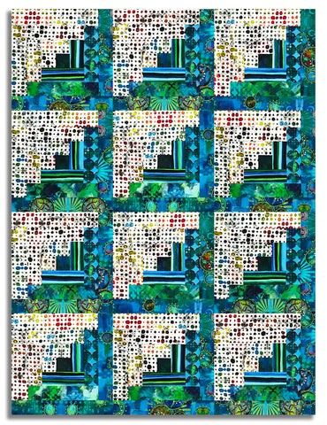 Matt's Free Spirit Pre-cut 12 Block Log Cabin Quilt Kit - Radiant Grove