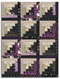 Wilmington Pre-Cut 12 Block Log Cabin Quilt Kit - Blackberry Bramble