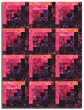 Hoffman Bali Batiks Pre-Cut 12 Block Log Cabin Quilt Kit - Tickled Pink