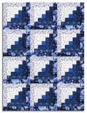 Windham Pre-Cut 12 Block Log Cabin Quilt Kit - China Blue
