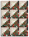Matt's In The Beginning Pre-Cut 12 Block Log Cabin Quilt Kit - Winter Enchantment - Green