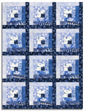 Matt's Northcott Pre-Cut 12 Block Log Cabin Quilt Kit - Winter Twilight