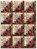Matt's Timeless Treasures Pre-Cut 12 Block Log Cabin Quilt Kit - Imperial Bloom